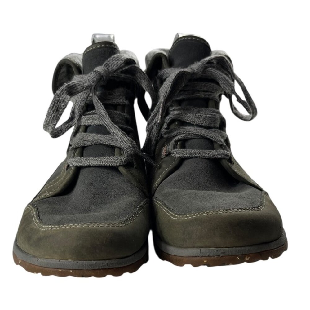 Chaco Women's Gray Waterproof Leather Ankle Boots Wool Collar Size 8 Outdoor - Picture 3 of 16